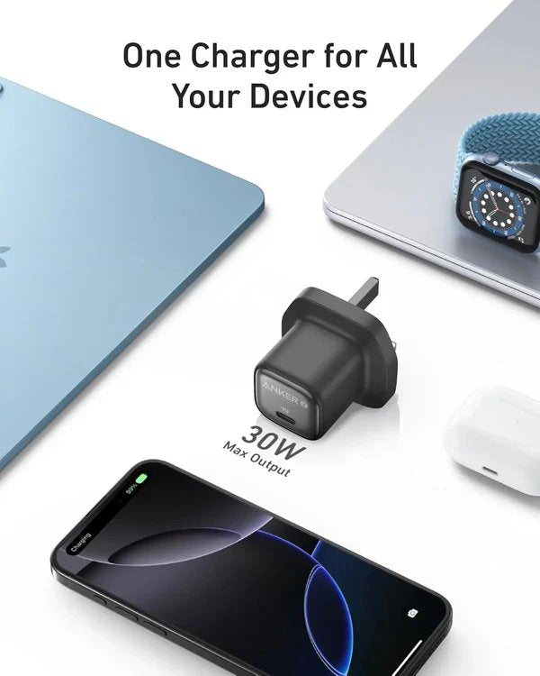 Anker Zolo 30W USB-C GaN Charger | PD 3.0 Fast Wall Charger