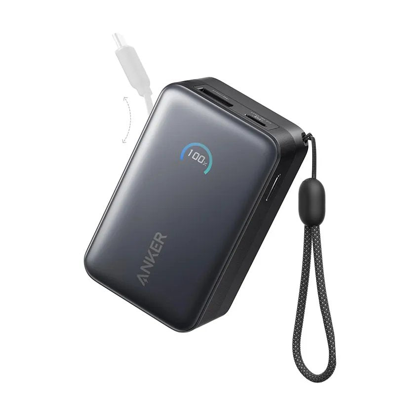 Anker Nano Power Bank 10000mAh 45W | Built-In Retractable USB-C Cable Power Bank