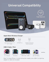 Anker MagGo Power Bank 10000mAh 30W | Built-In USB-C Cable & Apple Watch Charger