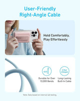Anker Zolo Magnetic Power Bank 10000mAh 30W | Wireless Charging Power Bank with Built-In USB-C Cable & Viewing Stand
