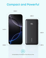Anker Zolo 20000mAh Power Bank 22.5W | Built-In USB-C Cable & Pass-Through Charging