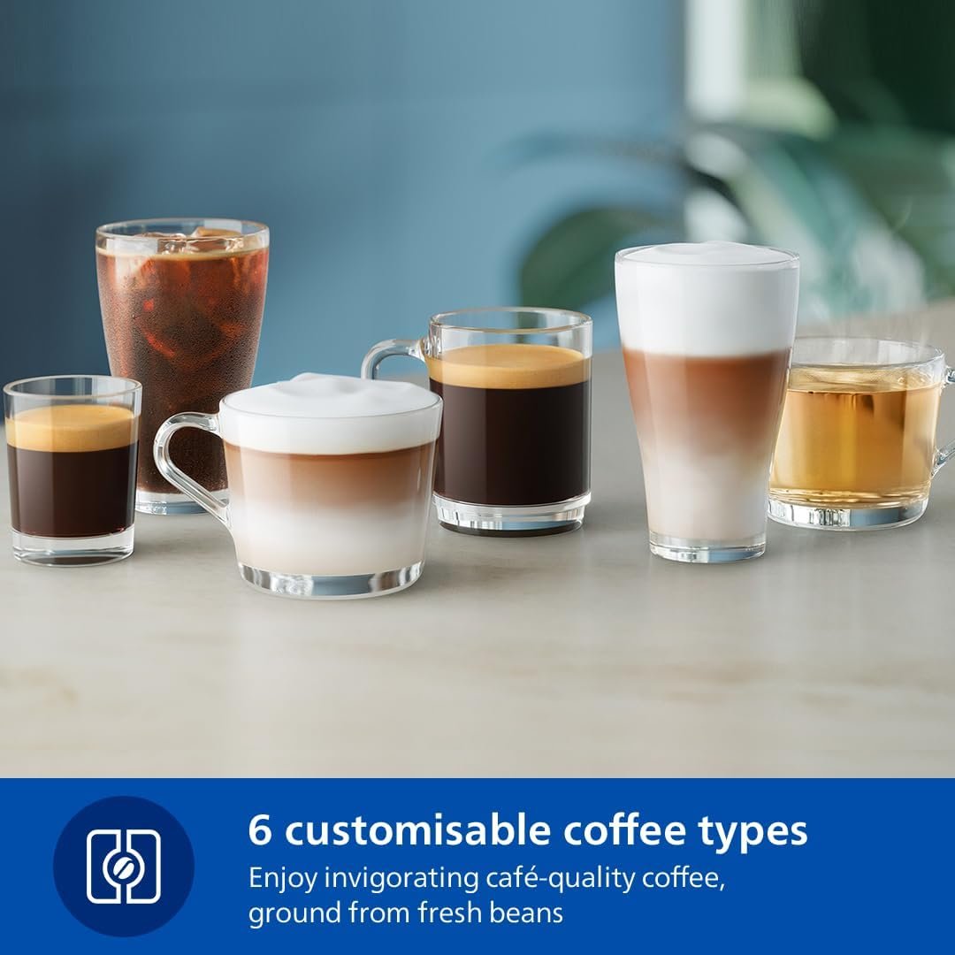 Philips 3300 Series Fully Automatic Coffee Machine | LatteGo, SilentBrew & Coloured Touch Display