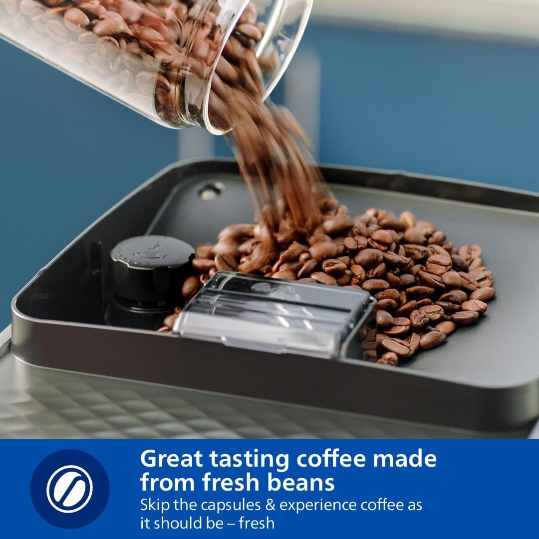 Philips 3300 Series Fully Automatic Coffee Machine | LatteGo, SilentBrew & Coloured Touch Display
