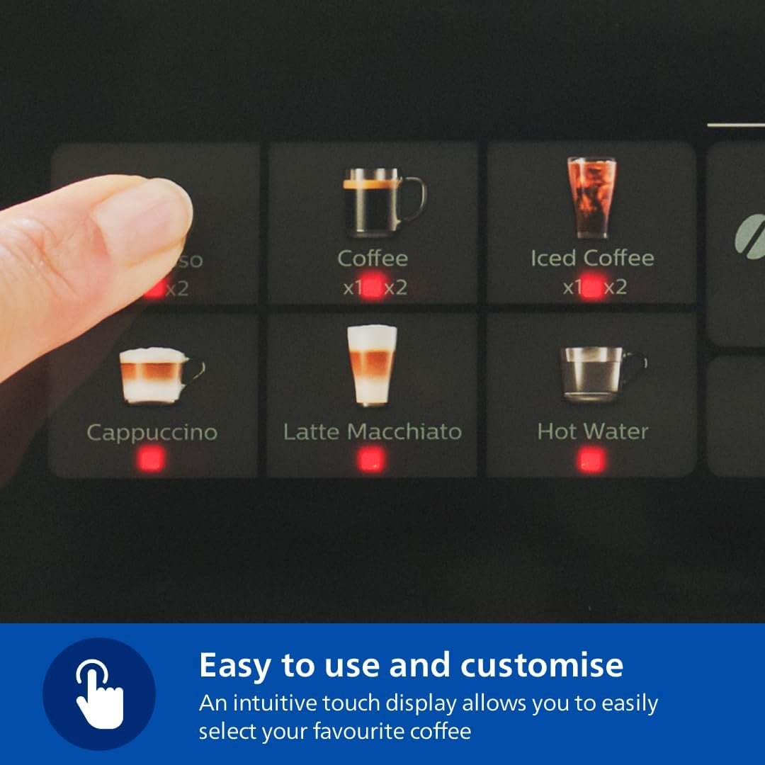Philips 3300 Series Fully Automatic Coffee Machine | LatteGo, SilentBrew & Coloured Touch Display