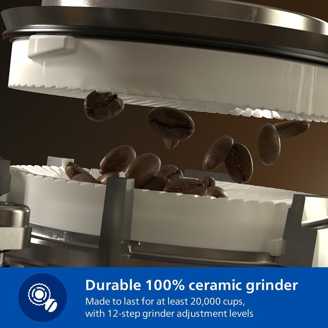 Philips 3300 Series Fully Automatic Coffee Machine | LatteGo, SilentBrew & Coloured Touch Display