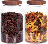 Danny Home Borosilicate Glass Storage Jar with Wooden Lid | Airtight Cereal & Pantry Storage Canister