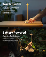 Modern Cordless Rechargeable Table Lamp & Bedside Lamp