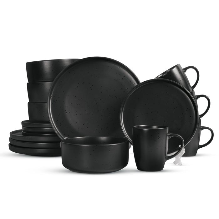 24pcs Black European Porcelain Dinner Set - Elevate Your Nairobi Home