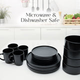 24pcs Black European Porcelain Dinner Set - Elevate Your Nairobi Home