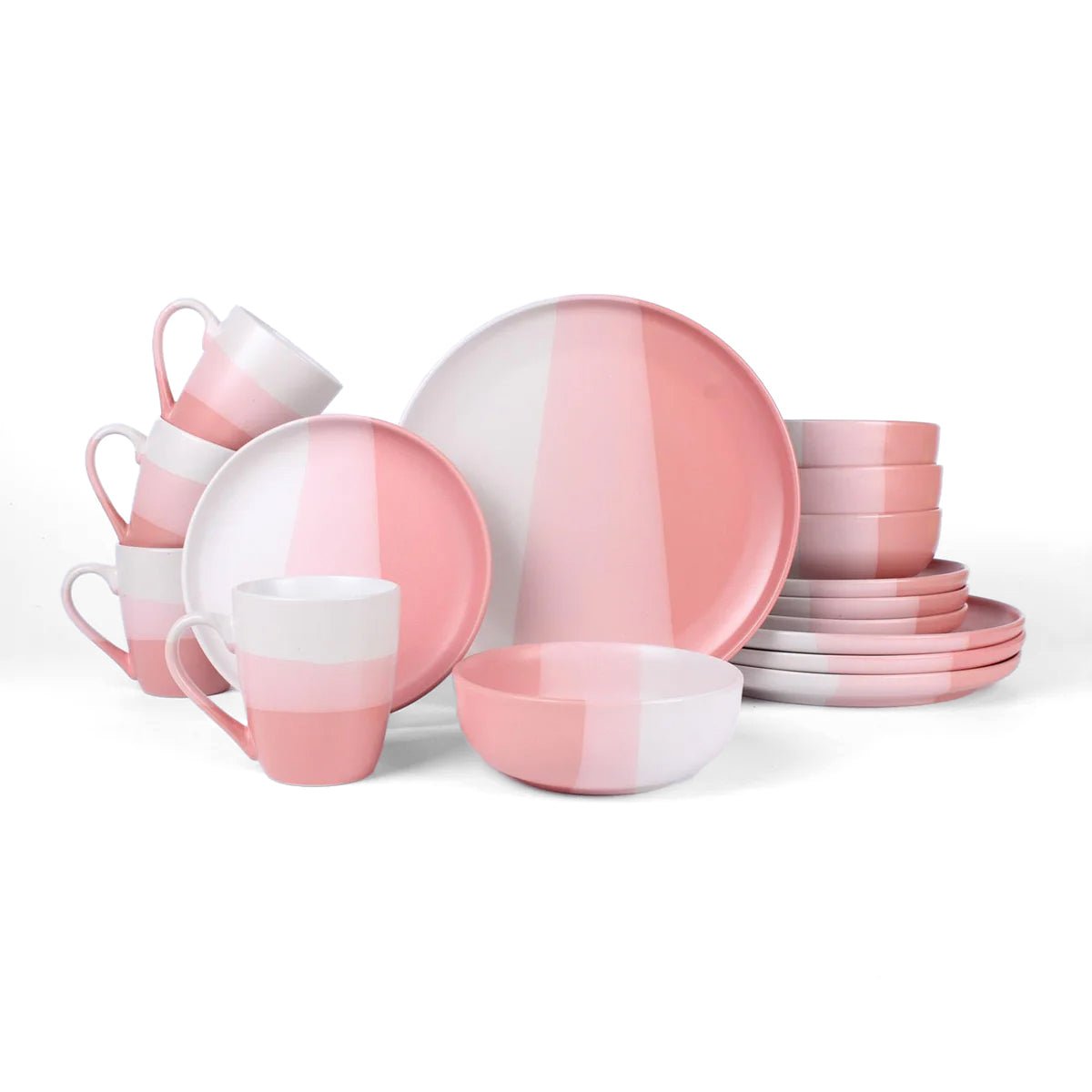 16pcs / 24pcs Ceramic Dinner Set – Plates, Bowls & Cups