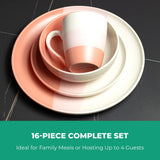 16pcs / 24pcs Ceramic Dinner Set – Plates, Bowls & Cups