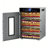Stainless Steel Food Dehydrator Machine – Fruit, Vegetable, Meat & Herb Dryer with Temperature Control, 6 to 18 Trays