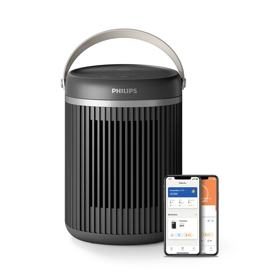 Philips 3000 Series Ceramic Fan Heater 2000W - Rapid 2-Second Heating, Whisper Quiet, EcoAI Energy Saving, 5 Modes