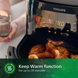 Philips Essential Air Fryer XL 6.2L Airfryer - 90% Less Fat, Touchscreen, 7 Presets, Keep Warm, Fry Bake Grill Roast Reheat