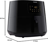Philips Essential Air Fryer XL 6.2L Airfryer - 90% Less Fat, Touchscreen, 7 Presets, Keep Warm, Fry Bake Grill Roast Reheat