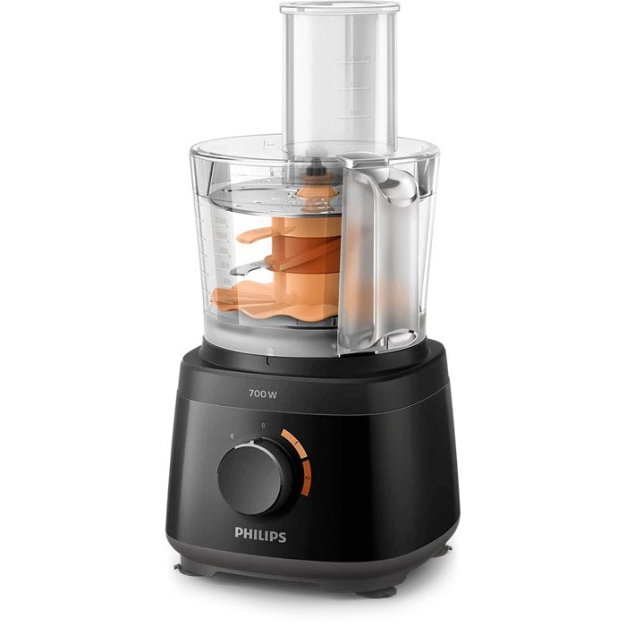 Philips Daily Food Processor 700W - Large Feeding Tube, 2-in-1 Disc, Chop, Slice, Shred & Mix for Fast Meal Prep