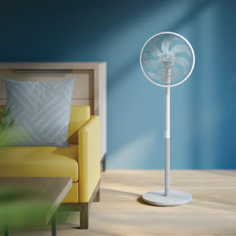Philips 2000 Series Pedestal Fan - 2-in-1 Pedestal & Table Fan, SilentWings Quiet Cooling, Auto Rotation, Sleep Mode