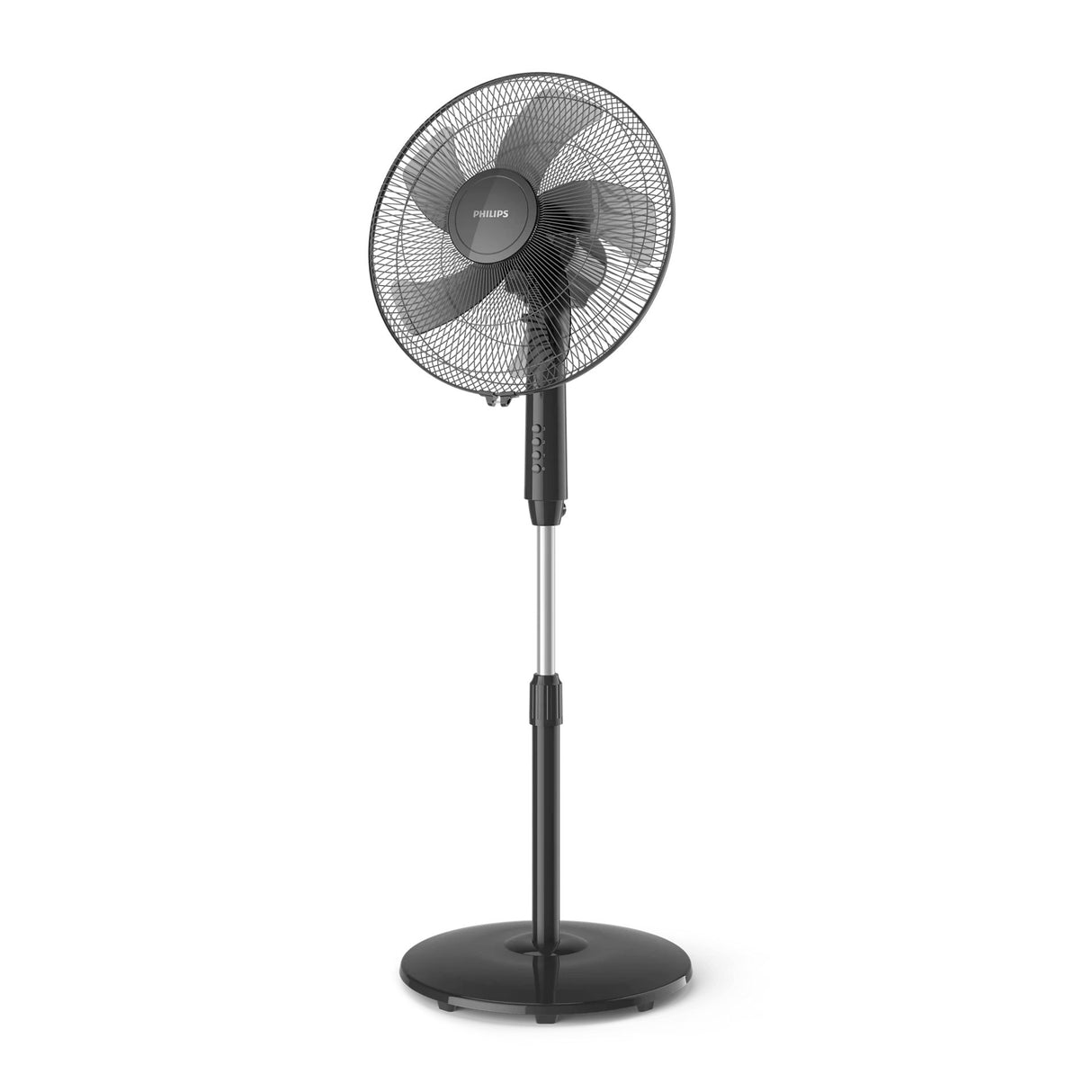 Philips Series 600 Pedestal Fan - 3250 m3/h Airflow, Quiet 40dB Operation, 45cm Head, Tiltable & Oscillating, Adjustable Height