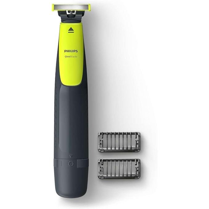 Philips OneBlade Hybrid Shaver & Trimmer - Shave Trim & Create Lines, 2 Click-On Stubble Combs, Rechargeable Wet & Dry