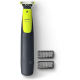 Philips OneBlade Hybrid Shaver & Trimmer - Shave Trim & Create Lines, 2 Click-On Stubble Combs, Rechargeable Wet & Dry