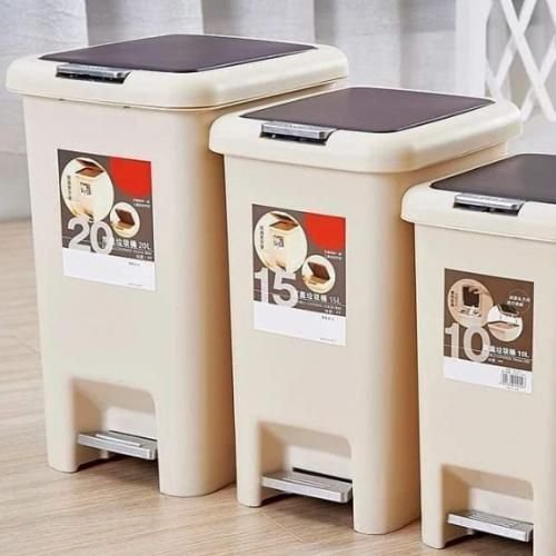 Bon Appetit Push & Pedal Dustbin – 2 in 1 Hands-Free Pedal Bin & Push-Lid Trash Can (8L, 15L, 20L)
