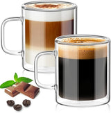 Double Walled Borosilicate Glass Coffee Mugs Set of 2 Kenya