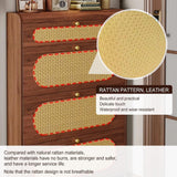 Slim Rattan Shoe Cabinet 100cm – Only 17cm Deep, Behind-the-Door Shoe Rack Organiser with 3 Flip Drawers, Top Storage & Slipper Shelf | Kenya