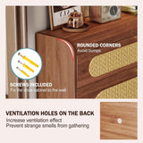 Slim Rattan Shoe Cabinet 100cm – Only 17cm Deep, Behind-the-Door Shoe Rack Organiser with 3 Flip Drawers, Top Storage & Slipper Shelf | Kenya