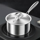 Ferronix Triply Stainless Steel Saucepan Kenya | 16cm, 18cm & 20cm Induction and Gas Milk Pan, Uncoated Heavy Duty Steel Sufuria