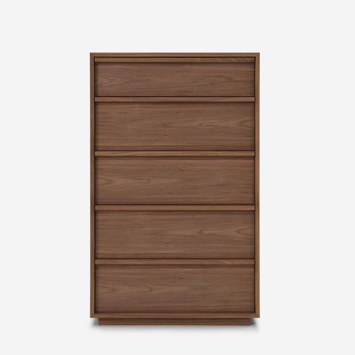 Chest of Drawers 5 Drawer 60x40x121cm Walnut | Tall Bedroom Dresser and Drawer Chest, Narrow Tallboy Storage