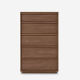 Chest of Drawers 5 Drawer 60x40x121cm Walnut | Tall Bedroom Dresser and Drawer Chest, Narrow Tallboy Storage