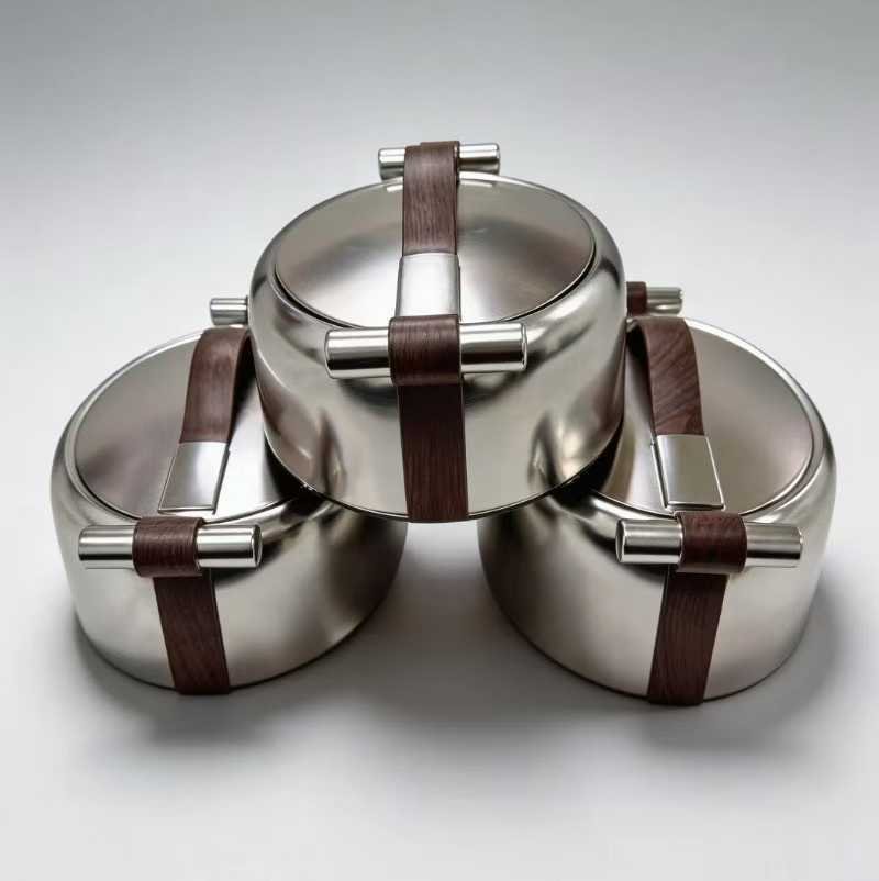Insulated Casserole Set 3 Piece 2L, 2.5L and 3L, Thermal Hot Pot Food Warmers with Metallic Finish for Parties, Catering and Serving