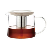 Danny Home Glass Teapot 1.5L with Stainless Steel Sieve | Heat Resistant Borosilicate Tea Pot with Infuser