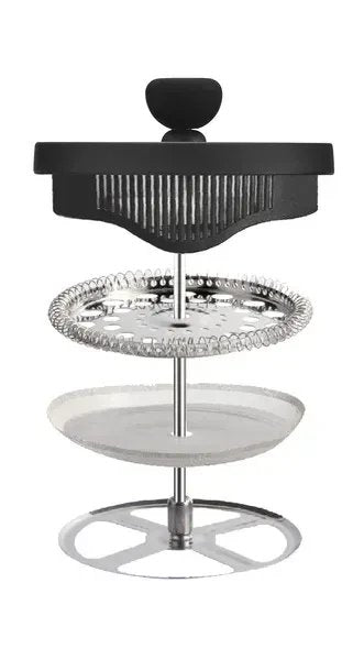 Danny Home French Press Coffee Maker, Glass Tea and Coffee Plunger | Borosilicate Glass Cafetiere with Stainless Steel Filter, No Paper Filters