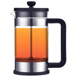 Danny Home French Press Coffee Maker, Glass Tea and Coffee Plunger | Borosilicate Glass Cafetiere with Stainless Steel Filter, No Paper Filters