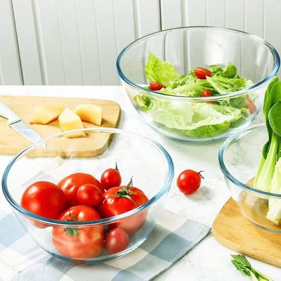 Danny Home Glass Mixing Bowl, Baking Bowl, Salad Bowl and Serving Bowl, 500ml to 5700ml | Clear Borosilicate Glass, Oven, Microwave and Dishwasher Safe, 8 Sizes