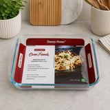 Danny Home Borosilicate Glass Baking Pan, 1L to 2.2L | Oven, Microwave and Freezer Safe Rectangular Baking Dish, Sold per Piece
