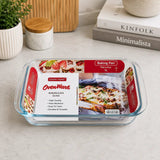 Danny Home Borosilicate Glass Baking Pan, 1L to 2.2L | Oven, Microwave and Freezer Safe Rectangular Baking Dish, Sold per Piece