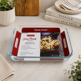 Danny Home Borosilicate Glass Baking Pan, 1L to 2.2L | Oven, Microwave and Freezer Safe Rectangular Baking Dish, Sold per Piece