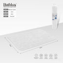 Bathlux pebble embossed cushioned bath mat 75x45cm in white