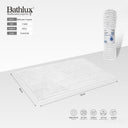 Bathlux chenille bath mat 75x45cm in white