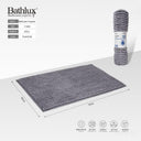 Bathlux chenille bath mat 75x45cm in grey