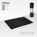 Bathlux chenille bath mat 75x45cm in black