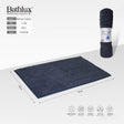 Bathlux chenille bath mat 75x45cm in navy