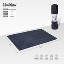 Bathlux chenille bath mat 75x45cm in navy