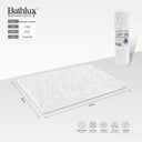 Bathlux shaggy microfibre bath mat 75x45cm in white