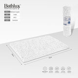 Bathlux shaggy microfibre bath mat 75x45cm in white