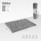 Bathlux shaggy microfibre bath mat 75x45cm in grey