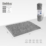 Bathlux shaggy microfibre bath mat 75x45cm in grey