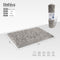 Bathlux shaggy microfibre bath mat 75x45cm in light grey